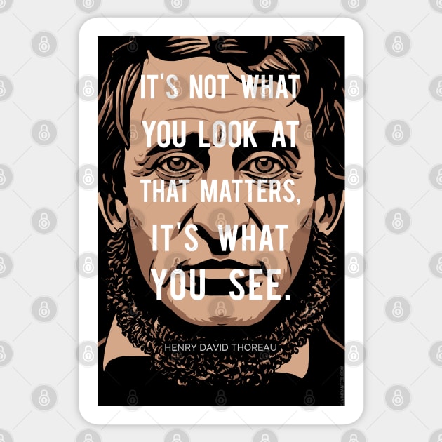 Henry David Thoreau Inspirational Quote: What You See Sticker by Elvdant